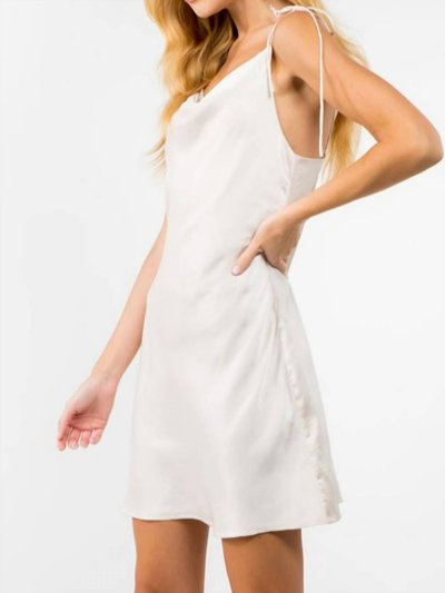 fanco Satin Cowl Neck Shoulder Tie Mini Dress product