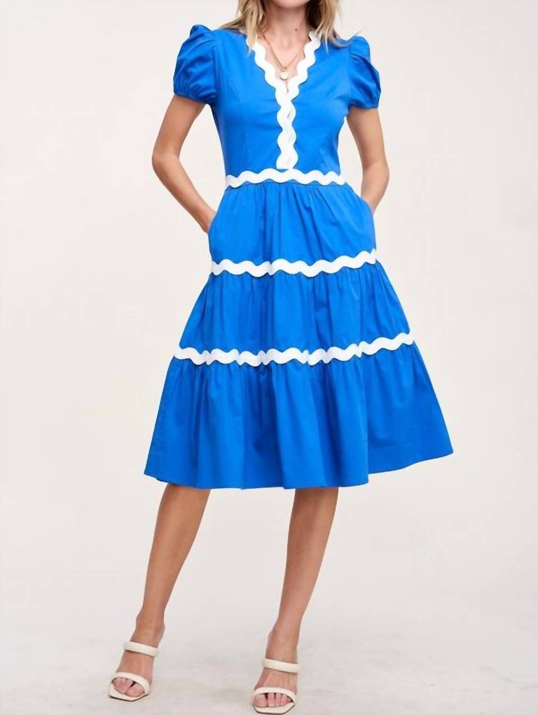 Showered In Love Dress In Royal Blue - Royal Blue