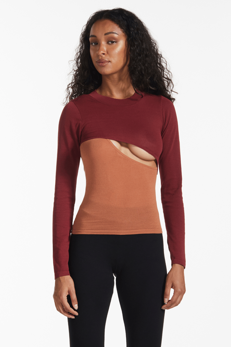 Asymmetrical Layer Cut-Out Top