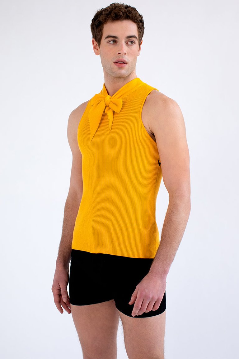 Bow Knit Tank - Yellow