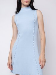 Chain Link Knitted Turtleneck Dress