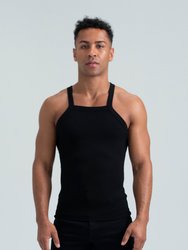 Essential Asymmetrical Strap Ribbed Tank