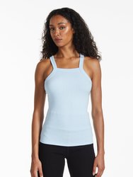 Essential Asymmetrical Strap Ribbed Tank