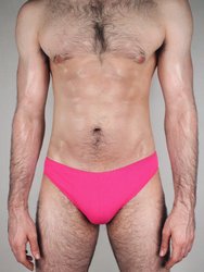 Essential Ribbed Brief Bathing Suit - Fuchsia