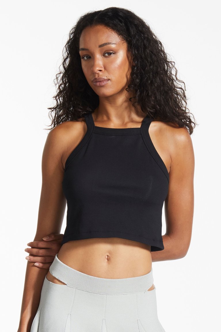 Essential Ribbed Square Neck Crop Top