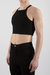 Essential Ribbed Square Neck Crop Top - Black