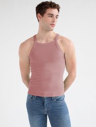 Essential Ribbed Tank - Pink