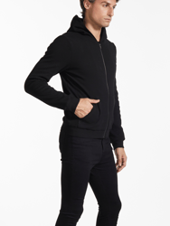 Essential Ribbed Zip Up Hoodie