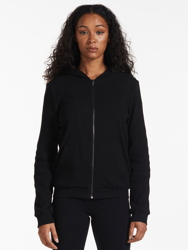 Essential Ribbed Zip Up Hoodie