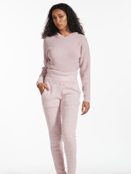Essential Terrycloth High-Waisted Sweatpants - Dusty Pink