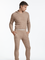 Essential Terrycloth High-Waisted Sweatpants - Tan