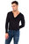 Essential Waffle Long Sleeve Henley Shirt - Black