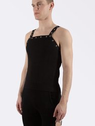 Eyelet-Edged Tank - Black