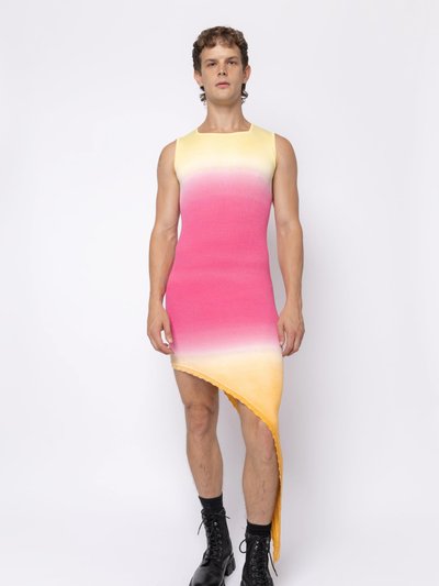 FANG Gradient Square Neck Asymmetrical Dress product