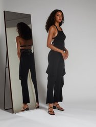 Knitted Flared Pants with Side Panels