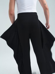 Knitted Flared Pants with Side Panels