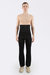 Knitted High-Waisted Corset Pants - Black
