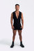 Knitted Ribbed Romper - Black