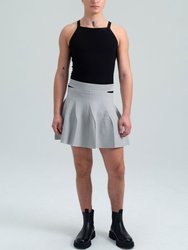 Knitted Skirt With Slits - Grey