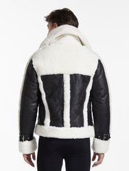 Shearling Biker Leather Jacket