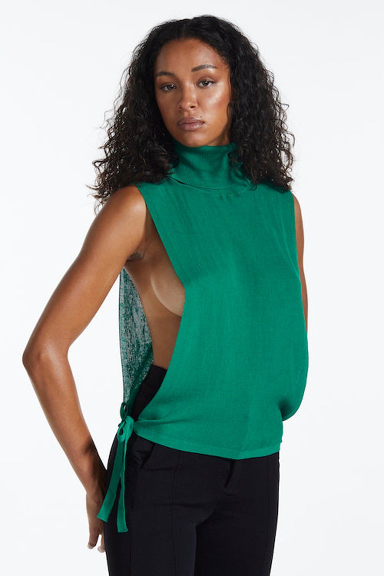 Turtleneck Bib Knit Tank