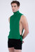 Turtleneck Bib Knit Tank - Green