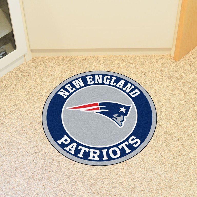 New England Patriots Roundel Rug - Blue/Silver