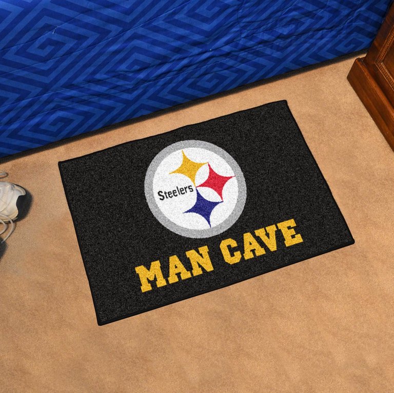 Pittsburgh Steelers Man Cave Starter Mat Accent Rug