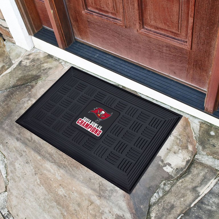 Tampa Bay Bucs 2021 Super Bowl LV Champs Heavy Duty Vinyl Medallion Door Mat - Multi