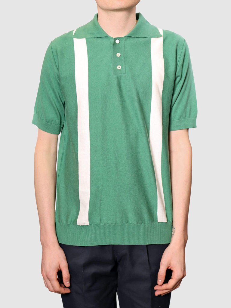 Cole Duo Short Sleeve Polo - Bottle Green