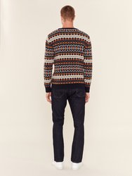 Fair Isle Knit Crewneck Sweater