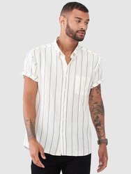 Mod Short Sleeve Shirt - White Stripe