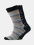 Mens Marston Socks - Pack Of 3 - Black/Charcoal Marl