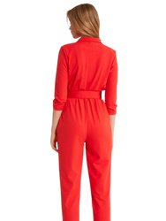 Ankle Length Pockets Jumpsuit