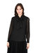 Black Self- Tie Blouse - Black