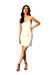 Champagne Formal Camisole Dress For Women - White