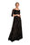 Chantilly Lace Gown For Women - Black