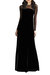 Formal Illusion Neck Velvet Gown - Black