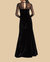 Formal Illusion Neck Velvet Gown