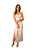 Formal Midi Slip Dress - Rose Gold