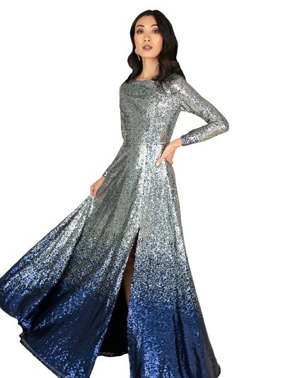 Farah Naz New York Front Slit Sequins Gown product