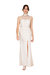 High Neck Floor Length Formal Dress - White