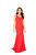 Illusion Sweetheart Neck Lace Formal Gown - Red