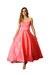 Shoulder-Less Formal Train Dress - Red