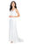 Simple Silk Spaghetti Straps Gown - Bright Ivory
