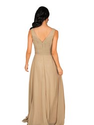 Sleeveless Chiffon Gown