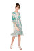 Summer Floral Dress - Sea Green/Beige