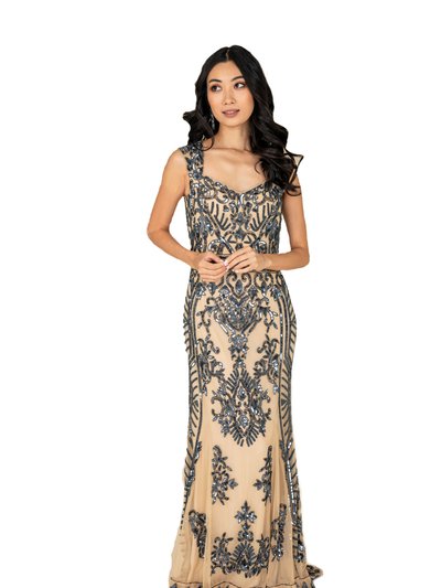 Farah Naz New York Sweep Sequined Gown product