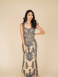 Sweep Sequined Gown