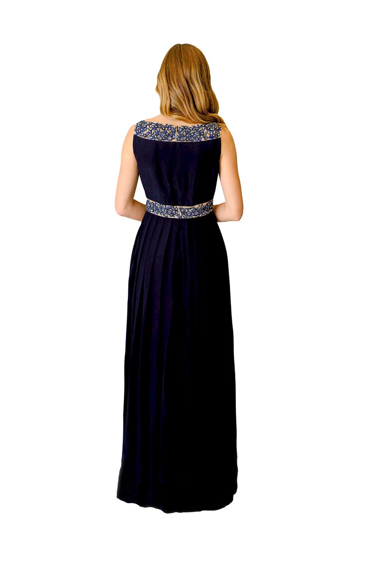 Womens Formal Boat Neck Gown